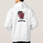 Een hoodie in warrior-stijl (Achterkant)