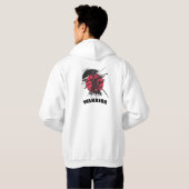 Een hoodie in warrior-stijl (Achterkant volledig)
