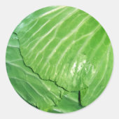 Een hoofd van de kool ronde sticker (Voorkant)