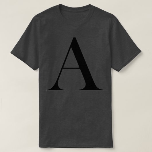 Een hoofdletter Initiaal laat Monogram T-shirt (Design voorkant)
