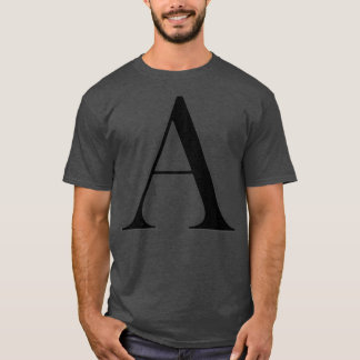 Een hoofdletter Initiaal laat Monogram T-shirt