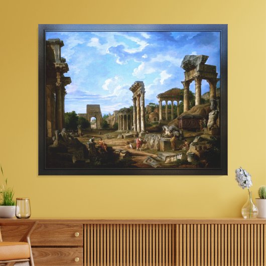 Een hoofdstad van het Romeinse forum van Giovanni Canvas Afdruk (Insitu (Woonkamer))