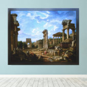 Een hoofdstad van het Romeinse forum van Giovanni Canvas Afdruk (Insitu (Houten vloer))