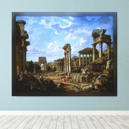 Een hoofdstad van het Romeinse forum van Giovanni Canvas Afdruk (Insitu (Houten vloer))