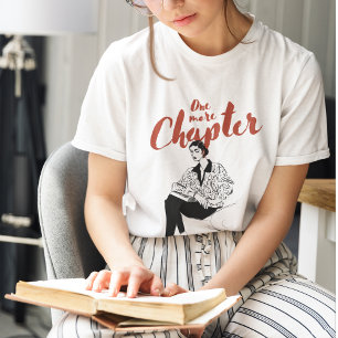 Eén hoofdstuk meer rood schrift L Boekliefhebbers T-shirt