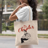 Eén hoofdstuk meer rood schrift L Boekliefhebbers  Tote Bag