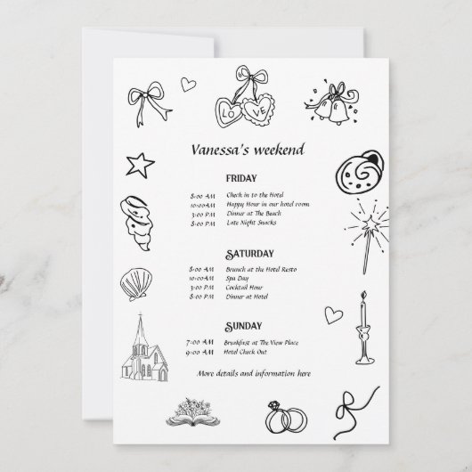 Een hoofdstuk voor de kapel Boek Bachelorette Kaart (Achterkant)