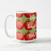 Een hoop heerlijke Rode Appels Beste leraar ooit Koffiemok (Links)