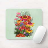 Een hoop mooie bloemen. muismat (Met muis)