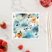 Een hoop muzieknoten servet (Insitu)