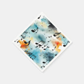 Een hoop muzieknoten servet (Hoek)