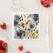 Een hoop muzieknoten servet (Insitu)