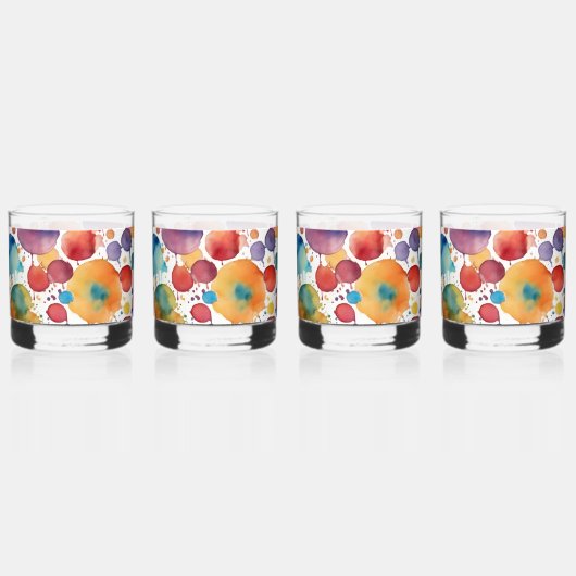 Een hoop spetters whisky glas (Voorkant)
