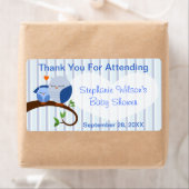 Een Hoot Owl Baby shower Boy Favor Label (Insitu)