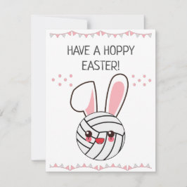 Een Hoppy Easter Kawaii volleybal Bunny Feestdagenkaart