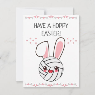 Een Hoppy Easter Kawaii volleybal Bunny Feestdagenkaart