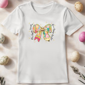 Een Hoppy Teacher Paas T-shirt; Schattigee Bow Coq T-shirt
