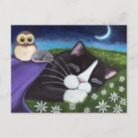 Een horloge | Fantasy Tuxedo Cat Art