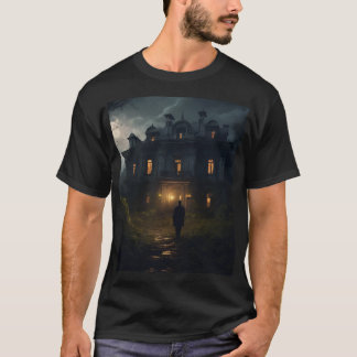 Een horror herenhuis t-shirt