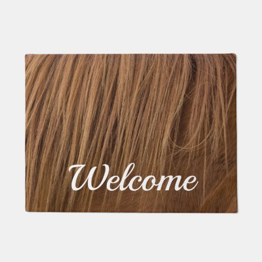 Een Horse Mane Welcome Doormat Deurmat (Voorkant)