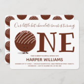 Eén hot Chocolate Bomb 1ste verjaardag Kaart (Voorkant / Achterkant)