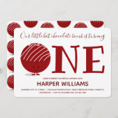 Eén hot Chocolate Bomb First Birthday Kaart (Voorkant / Achterkant)