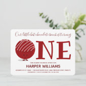 Eén hot Chocolate Bomb First Birthday Kaart (Staand voorkant)