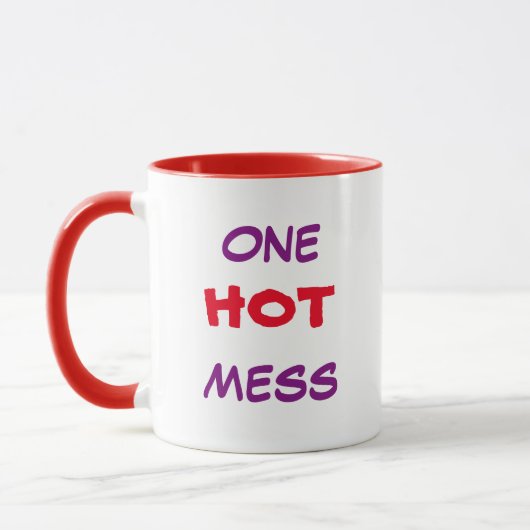 Eén hot Mess   11 oz Red Ringer-Mok Mok (Links)