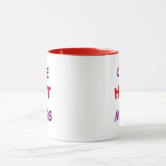 Eén hot Mess   11 oz Red Ringer-Mok Mok (Midden)