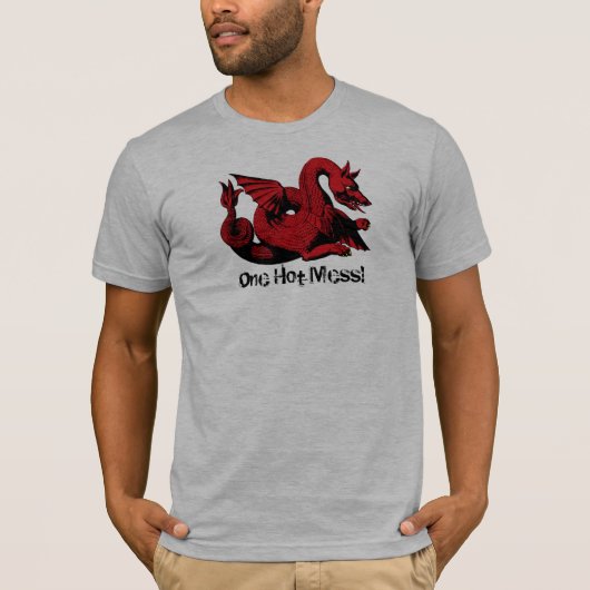 Eén Hot Mess Dragon Creature T-shirt (Voorkant)