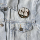 Een Hot Mess Koffie met sint-jansbrood Ronde Button 5,7 Cm (In situ)