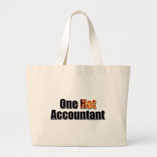 Eén hotaccountant grote tote bag (Voorkant)