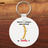een hotdog grap geeft een glimlach! sleutelhanger (Voorkant)