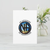 Een houding van Gratitude - NA Narcotics Anonymous Feestdagenkaart (Staand voorkant)