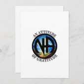 Een houding van Gratitude - NA Narcotics Anonymous Feestdagenkaart (Voorkant / Achterkant)