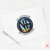 Een houding van Gratitude - NA Narcotics Anonymous Ronde Sticker (Envelop)