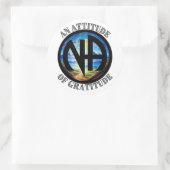 Een houding van Gratitude - NA Narcotics Anonymous Ronde Sticker (Tas)