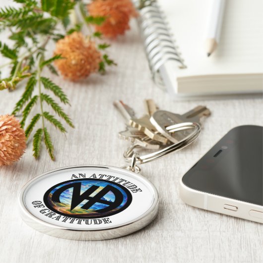 Een houding van Gratitude - NA Narcotics Anonymous Sleutelhanger (Zijkant)
