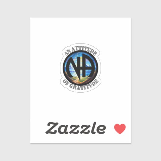 Een houding van Gratitude - NA Narcotics Anonymous Sticker (Vel)