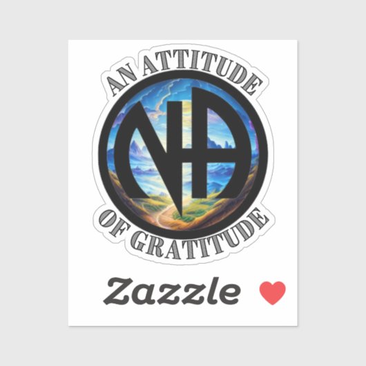 Een houding van Gratitude - NA Narcotics Anonymous Sticker (Vel)