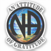 Een houding van Gratitude - NA Narcotics Anonymous Sticker (Voorkant)