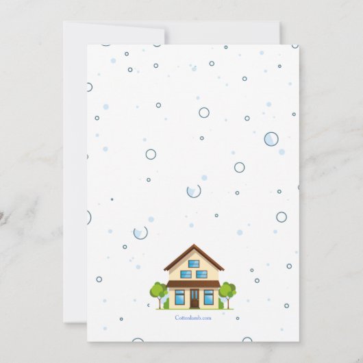 Een House Warming Party Kaart (Achterkant)