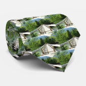 Een houten brug in het nationale park Grand Teton Stropdas (Opgerold)