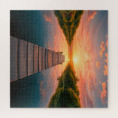 Een houten dok legpuzzel (Horizontaal)