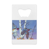 Een houten eend die vliegt creditkaart flessenopener (Achterkant)