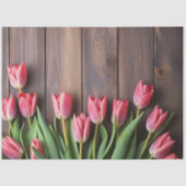Een houten en tulp serie ontwerp #3 tissuepapier (Voorkant)