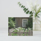 Een houten hut briefkaart (Staand voorkant)