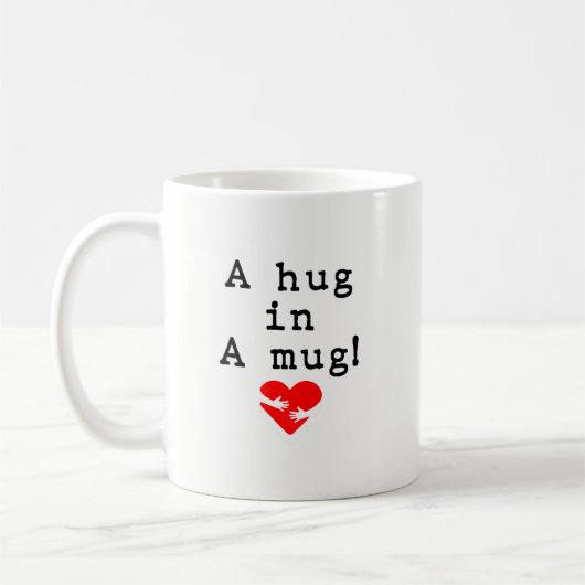 Een Hug in een Mok. Koffiemok (Links)