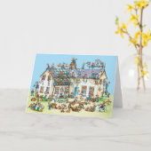 Een huis bouwen - Wenskaart voor kinderen Kaart (Gele Bloem)