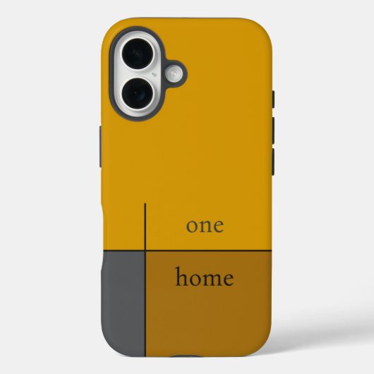 Een huis, goudbruin abstracte moderne kunst Case-Mate iPhone case (Achterkant)
